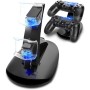 BARAC Cargador para Mando PS4, estación de Carga con Mando PS 4 Carga rápida con indicador LED, estación Mando Sony Playstation