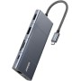 Anker PowerExpand+ - Adaptador 11 en 1, con 4K @ 60Hz HDMI y DP, 100 W Power Delivery, USB-C y 3 Puertos de Datos USB-A, 1 Gbps