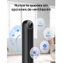 Dreo Quiet Standing Fan, Tower Fan with 25 ft/s Speed, 4 Speeds, 90° Rotation, 8 Hours Timer, LED Display and Remote Control