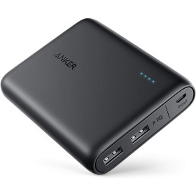 Anker PowerCore 13000, Batería Externa Universal, Micro-USB, 13000 mAh para iPhone 16/15 Series, USB, 46,8 WH, Negro