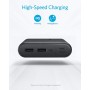 Anker PowerCore 13000, Batería Externa Universal, Micro-USB, 13000 mAh para iPhone 16/15 Series, USB, 46,8 WH, Negro