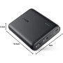 Anker PowerCore 13000, Batería Externa Universal, Micro-USB, 13000 mAh para iPhone 16/15 Series, USB, 46,8 WH, Negro