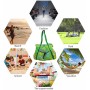 Leberna Bolsa de playa de malla grande, plegable, ligera, resistente, para juguetes