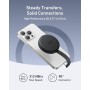 Anker MagGo Adaptador USB-C, Lector de Tarjetas SD y TF Portátil Magnético Cable Incorporado, Transferencia de Datos Máx. de 312