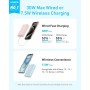 Anker Zolo Magnetic Power Bank, cargador portátil inalámbrico y compacto de 10 000 mAh con carga rápida máxima de 30 W, batería