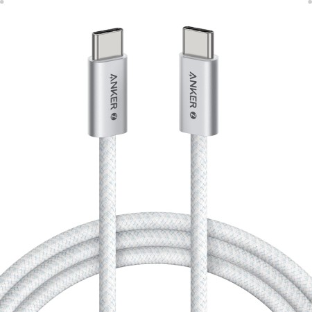 Anker Cable USB C a USB C Zolo, 240W cable de carga rápida tipo C trenzado y anti-suciedad, conector delgado, para iPhone serie