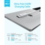 Anker Cable USB C a USB C Zolo, 240W cable de carga rápida tipo C trenzado y anti-suciedad, conector delgado, para iPhone serie