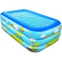 Jiosdo Piscina infantil hinchable de 150 cm, piscina infantil familiar, piscina infantil, rectangular, con suelo suave inflable,