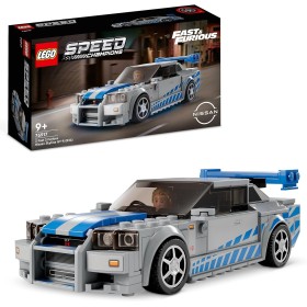 LEGO Speed Champions Nissan Skyline GT-R (R34) de 2 Fast 2 Furious, Maqueta de Coche Juguete para Construir, Minifigura de Brian