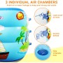 Jiosdo Piscina infantil hinchable de 150 cm, piscina infantil familiar, piscina infantil, rectangular, con suelo suave inflable,