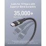 Anker Car Carplay Cable for iPhone 16 15 Pro Max Plus, Upcycled Braided USB A to USB C Car Charger Cord for Samsung Note20 and