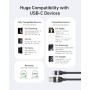 Anker Car Carplay Cable for iPhone 16 15 Pro Max Plus, Upcycled Braided USB A to USB C Car Charger Cord for Samsung Note20 and