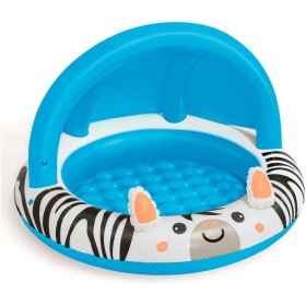 BESTWAY Piscina Hinchable Infantil Safari Cebra 97x66 cm Azul