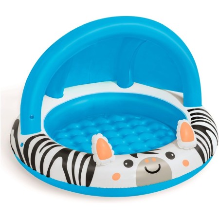 BESTWAY Piscina Hinchable Infantil Safari Cebra 97x66 cm Azul