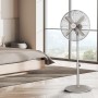 Cecotec EnergySilence 600 WoodDesk Desk Fan, 40 W, Wood Colour Finish, Diameter 12" with 4 Blades, 3 Speeds, Oscillation,