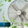 Cecotec EnergySilence 600 WoodDesk Desk Fan, 40 W, Wood Colour Finish, Diameter 12" with 4 Blades, 3 Speeds, Oscillation,
