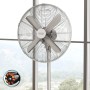 Cecotec EnergySilence 600 WoodDesk Desk Fan, 40 W, Wood Colour Finish, Diameter 12" with 4 Blades, 3 Speeds, Oscillation,