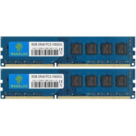 Rasalas PC3-10600 DDR3 1333 16GB Kit (2x8GB) DDR3 1333MHz 2Rx8 PC3 10600U 8GB Ram 240 Pin 1.5V CL9 Desktop Memory Ram Module