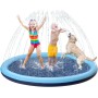 Tosekry Juegos Piscina para Niños, 200CM Piscina Chorros Perro Antideslizante Piscina, Juegos de Agua para Niños Exterior Juegos