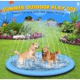 Tosekry Juegos Piscina para Niños, 200CM Piscina Chorros Perro Antideslizante Piscina, Juegos de Agua para Niños Exterior Juegos