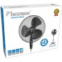 Bestron Pedestal fan with three speeds, fan with oscillation function of 75° and adjustable height up to 122 cm, Ø 45 cm, 45 W,