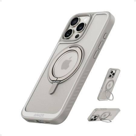 Anker FlexStand Funda Magnética para Móvil, Funda Protectora Antideslizante con Soporte Anular, Funda para Móvil iPhone