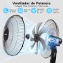 Aigostar Silent Standing Fan, Remote Control, 7 Blades: High Air Flow 2160m³/h, 3 Modes, 3 Speeds, Timer 7.5 hours, Oscillation