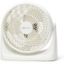 Amazon Basics Portable Desk Fan, Quiet Operation, 18 cm, 3 Speeds, Adjustable 90° Tilt, White, 15.5 x 27.2 x 27.7 cm