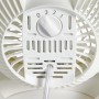 Amazon Basics Portable Desk Fan, Quiet Operation, 18 cm, 3 Speeds, Adjustable 90° Tilt, White, 15.5 x 27.2 x 27.7 cm