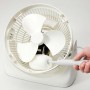 Amazon Basics Portable Desk Fan, Quiet Operation, 18 cm, 3 Speeds, Adjustable 90° Tilt, White, 15.5 x 27.2 x 27.7 cm