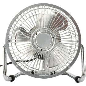 SILVANO - Desktop and Floor Table Fan 6" 15 cm for Computer Desk PC Laptop Compact Size 20W 220V Stand and Metal Blades 2