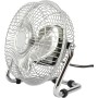 SILVANO - Desktop and Floor Table Fan 6" 15 cm for Computer Desk PC Laptop Compact Size 20W 220V Stand and Metal Blades 2