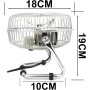 SILVANO - Desktop and Floor Table Fan 6" 15 cm for Computer Desk PC Laptop Compact Size 20W 220V Stand and Metal Blades 2