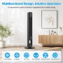 PALINTH Ventilador de torre para dormitorio, ventilador sin aspas de 40 pulgadas, ventilador oscilante de 120 °