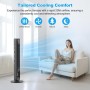 PALINTH Ventilador de torre para dormitorio, ventilador sin aspas de 40 pulgadas, ventilador oscilante de 120 °