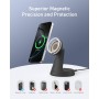 Anker MagGo Soporte de Cargador 2 en 1 Compatible con MagSafe, Ultrarrápido 15 W Certificación Qi2, Ajustable y Superresistente