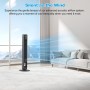 PALINTH Ventilador de torre para dormitorio, ventilador sin aspas de 40 pulgadas, ventilador oscilante de 120 °