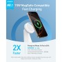 Anker MagGo Soporte de Cargador 2 en 1 Compatible con MagSafe, Ultrarrápido 15 W Certificación Qi2, Ajustable y Superresistente
