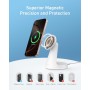 Anker MagGo Soporte de Cargador 2 en 1 Compatible con MagSafe, Ultrarrápido 15 W Certificación Qi2, Ajustable y Superresistente