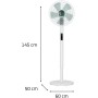 Rowenta Turbo Silence Extreme, Quiet Standing Fan, Automatic Oscillation, Noturno Mode, 4 Speeds, 30 cm, Adjustable Orientation