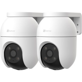 EZVIZ 2PCS Cámara Vigilancia WiFi Exterior 360°,1080P Cámara IP de Seguridad,Visión Nocturna en Color,IA Detección de
