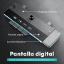 JUPPLIES Columna de Ducha Termostatica con Pantalla Digital LED, Cabezal de Ducha XL estilo Lluvia, Ducha de Mano, Rociador