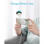 Anker Cargador Inalámbrico Magnético con Cable USB-C Integrado de 1.5 m, PowerWave Magnetic Pad Lite Solo para iPhone 12/12