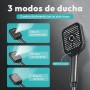 JUPPLIES Columna de Ducha Termostatica con Pantalla Digital LED, Cabezal de Ducha XL estilo Lluvia, Ducha de Mano, Rociador