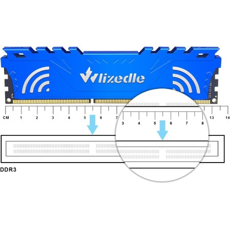 Wlizedle RAM 16GB Kit (2x8GB) DDR3 1600MHz CL11 UDIMM PC3-12800 240-Pin 1.5V Non-ECC Unbuffered 2Rx8 Dual Rank Upgrade