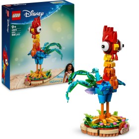 LEGO | Disney Vaiana 2 Heihei - Figura Articulada de Animal con Cabeza Giratoria, Alas Móviles y Plumas en la Cola - Gallo de