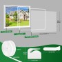 Mosquitera para Ventana 2 Set - 110 x 130 CM - BLANCA, No es Necesario Taladrar, CON Cúter, Adhesivo, Se Puede Cortable DIY
