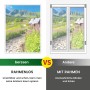 Mosquitera para Ventana 2 Set - 110 x 130 CM - BLANCA, No es Necesario Taladrar, CON Cúter, Adhesivo, Se Puede Cortable DIY