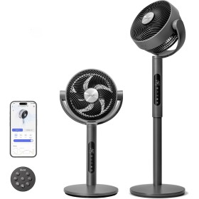 LEVOIT 20dB Intelligent Quiet Standing Fan, DC Motor, Low Consumption Circulator Fan with WIFI, 4 Modes and 12 Speeds at 1614