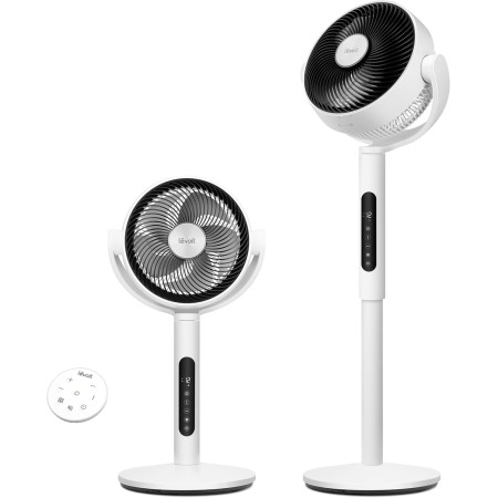 LEVOIT 20dB Intelligent Quiet Standing Fan, DC Motor, Low Consumption Circulator Fan with WIFI, 4 Modes and 12 Speeds at 1614